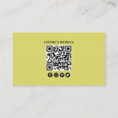 Carte De Visite Connectez-vous avec nous | Photo moderne QR Code T (Dos)