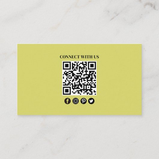 Carte De Visite Connectez-vous avec nous | Photo moderne QR Code T (Dos)