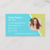 Carte De Visite Connectez-vous avec nous | Photo moderne QR Code T (Devant)