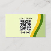 Carte De Visite Connectez-vous avec nous | Photo moderne QR Code v (Dos)