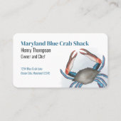 Carte De Visite Connectez-vous avec nous | QR Code Crabe bleu Mer  (Devant)
