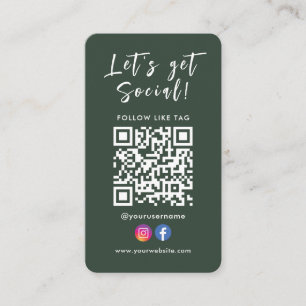 Carte De Visite Connectez-Vous Avec Nous Qr Code Facebook Instagra