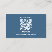 Carte De Visite Connectez-vous avec nous | QR Code Logo simple Pho (Dos)