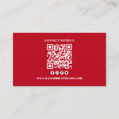 Carte De Visite Connectez-vous avec nous | QR Code Logo simple Pho (Dos)