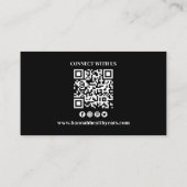 Carte De Visite Connectez-vous avec nous | QR Code Logo simple Pho (Dos)