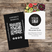 Carte De Visite Connectez-vous avec nous | QR Code Logo simple Pho