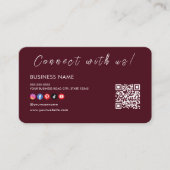 Carte De Visite Connectez-vous avec nous Qr Code Social Media Bour (Devant)