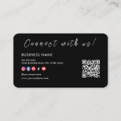 Carte De Visite Connectez-vous avec nous Qr Code Social Media Logo (Devant)