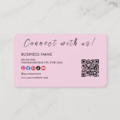 Carte De Visite Connectez-vous avec nous Qr Code Social Media Logo (Devant)