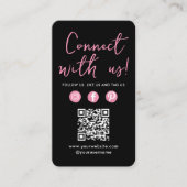 Carte De Visite Connectez-vous avec nous QR Code Social Media Logo (Devant)