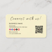Carte De Visite Connectez-vous avec nous Qr Code Social Media Logo (Devant)