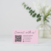 Carte De Visite Connectez-vous avec nous Site Web Code Qr Réseaux  (Debout devant)