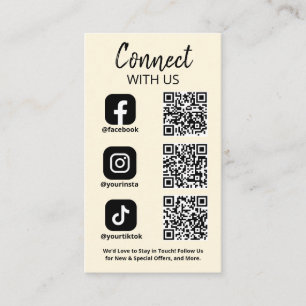 Carte De Visite Connectez-vous avec nous Social Media Code QR