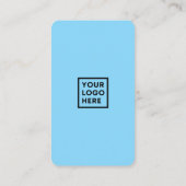 Carte De Visite Connectez-vous avec nous Social Media QR Code Bleu (Dos)