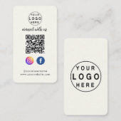 Carte De Visite Connectez-vous avec nous | Social Media QR Code Cr (Devant / Derrière)