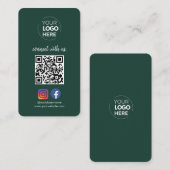 Carte De Visite Connectez-vous avec nous | Social Media QR Code Em (Devant / Derrière)