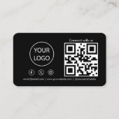 Carte De Visite Connectez-vous avec nous Social Media QR Code Mode (Devant)