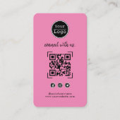 Carte De Visite Connectez-vous avec nous | Social Media QR Code Ro (Devant)