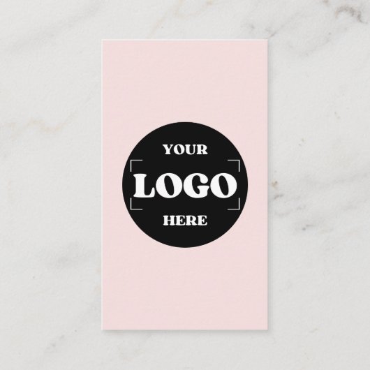 Carte De Visite Connectez-vous avec nous Social Media QR Code Rose (Dos)