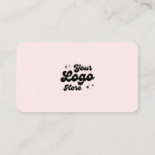 Carte De Visite Connectez-vous avec nous Social Media QR Code Rose (Dos)