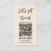 Carte De Visite Connectez-Vous Avec Us Qr Code Professional Branch (Devant)