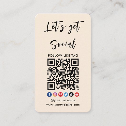 Carte De Visite Connectez-Vous Avec Us Qr Code Professional Branch (Devant)