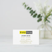 Carte De Visite Connexion à la cabine jaune (Debout devant)