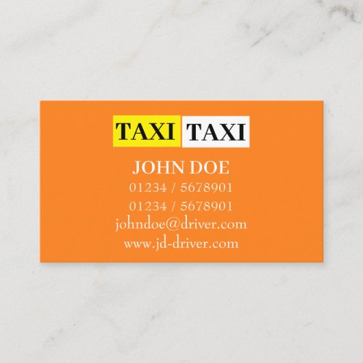 Carte De Visite Connexion à la cabine jaune (Devant)