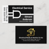 Carte De Visite Connexion à prise électrique simple et chic (Devant / Derrière)