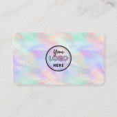 Carte De Visite Connexion Élégante Avec Nous Code Qr Iridescente O (Dos)