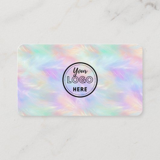 Carte De Visite Connexion Élégante Avec Nous Code Qr Iridescente O (Dos)