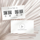 Carte De Visite Connexion moderne avec nous QR Code Social Media L