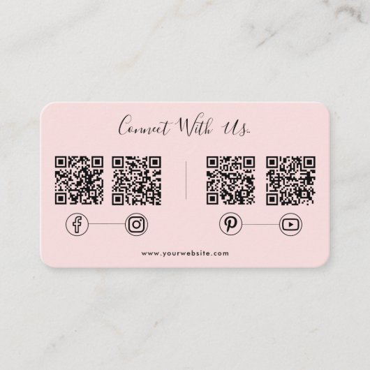 Carte De Visite Connexion Moderne Avec Us QR Code Social Médias Ro (Devant)