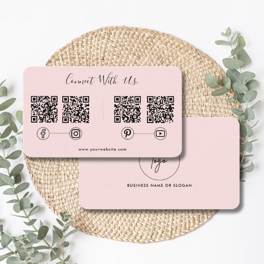 Carte De Visite Connexion Moderne Avec Us QR Code Social Médias Ro