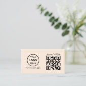 Carte De Visite Connexion personnalisée avec le code QR Us | Logo (Debout devant)