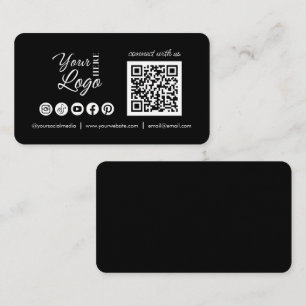 Carte De Visite Connexion personnalisée avec nous Social Media QR 