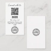 Carte De Visite Connexion simple avec nous Code Qr Entreprise (Devant / Derrière)