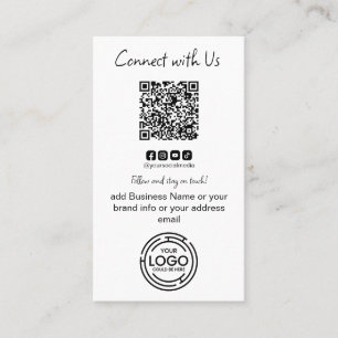 Carte De Visite Connexion simple avec nous Code Qr Entreprise