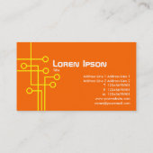 Carte De Visite Connexions - jaune et orange (Dos)