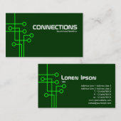 Carte De Visite Connexions - Vert foncé (Devant / Derrière)