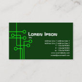 Carte De Visite Connexions - Vert foncé (Dos)