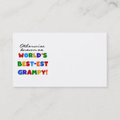 Carte De Visite Connu par ailleurs comme le meilleur cadeau Grampy (Dos)