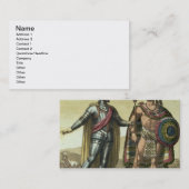 Carte De Visite Conquérant avec un chef de Natif américain (Devant / Derrière)