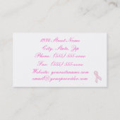 Carte De Visite Conscience de cancer du sein (1) (Dos)