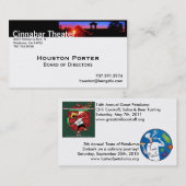 Carte De Visite Conseil d'administration de théâtre de cinabre (Devant / Derrière)