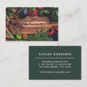 Carte De Visite Conseil de coupe des légumes du champ de santé (Devant / Derrière)