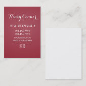 Carte De Visite Conseil de verticale d'amaranthe (Devant / Derrière)