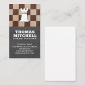 Carte De Visite Conseil d'échecs et Rooks | Tableau (Devant / Derrière)