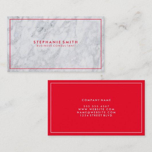 Carte De Visite Conseil d'entreprise | Marbre exécutif (Devant / Derrière)