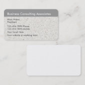 Carte De Visite Conseil en affaires (Devant / Derrière)